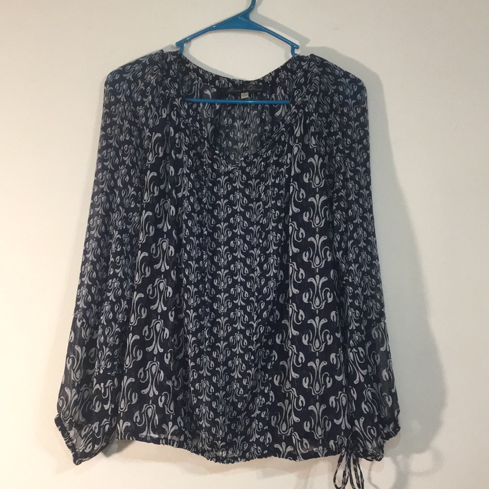 Blue and White blouse